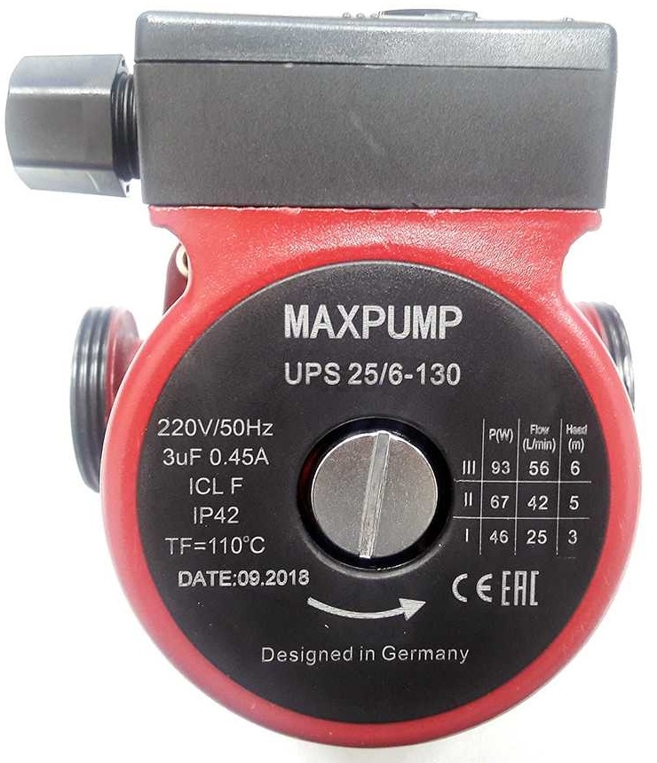 Насос циркуляционный MAXPUMP UPS 25/6-130 (2000026070016)