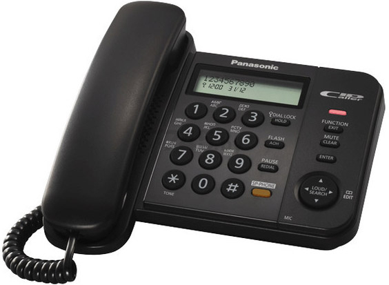 Телефон домашний проводной PANASONIC KX-TS2358RUB