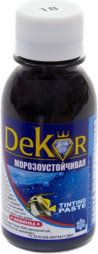 Колер DEKOR №18 черный 0,1 кг