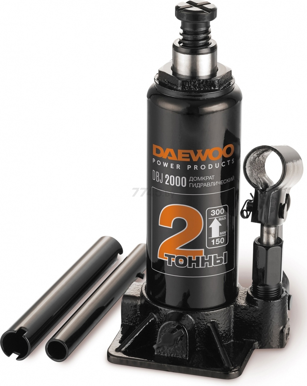 Домкрат гидравлический бутылочный 2 т DAEWOO POWER (DBJ2000) - Фото 2