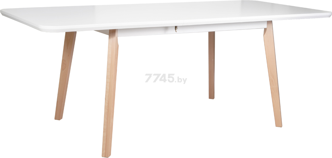 Стол кухонный DREWMIX Oslo 8 белый/бук 160-200x90x75 см (65569) - Фото 2