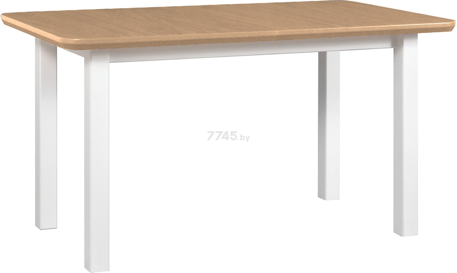 Стол кухонный DREWMIX Wenus 2 S дуб натуральный/белый 140-180x80x76 см (69884)