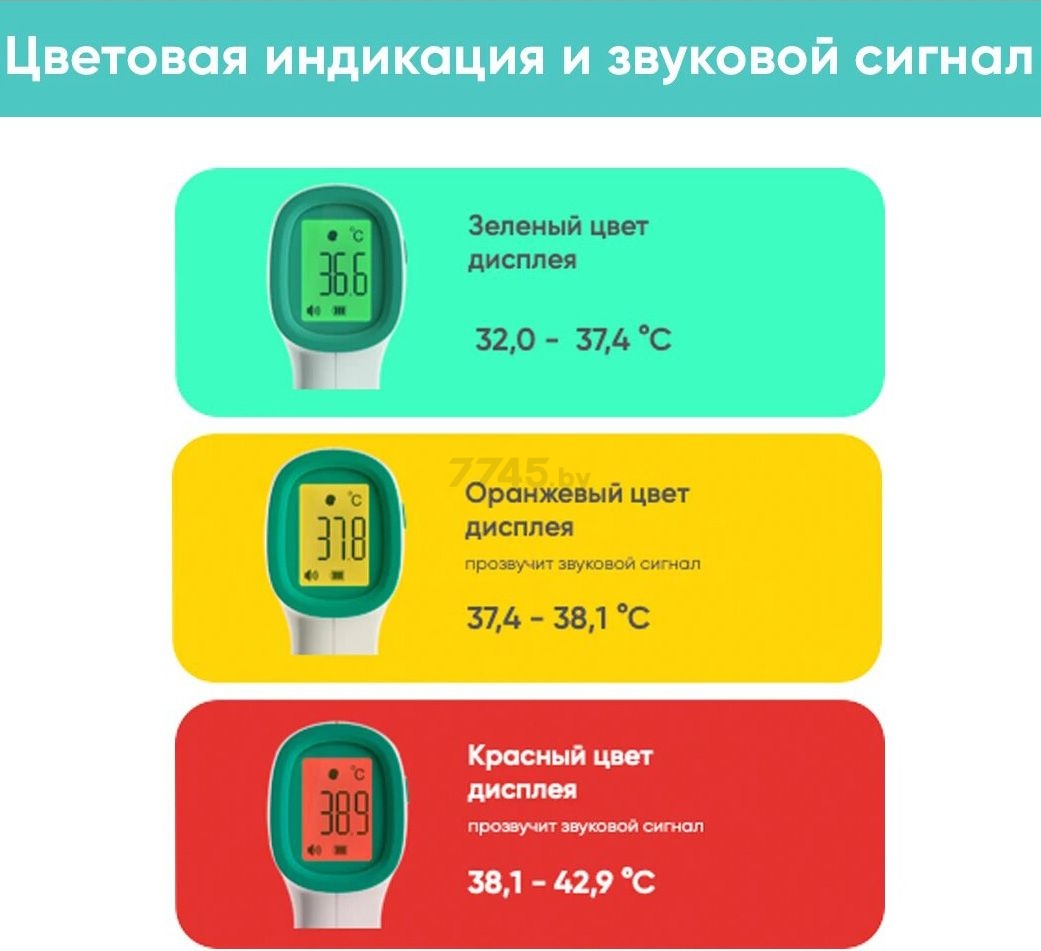 Термометр бесконтактный инфракрасный ELARI SmartCare IRT-01/YC-Е13 белый - Фото 9