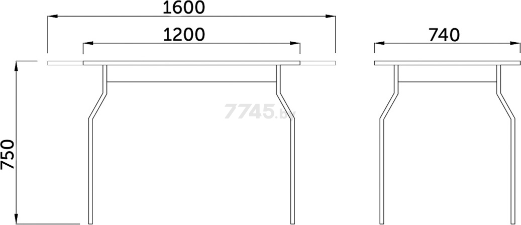 Стол кухонный ЭЛИГАРД Fly 2 мрамор серый 120-160x74x75 см (60764) - Фото 3
