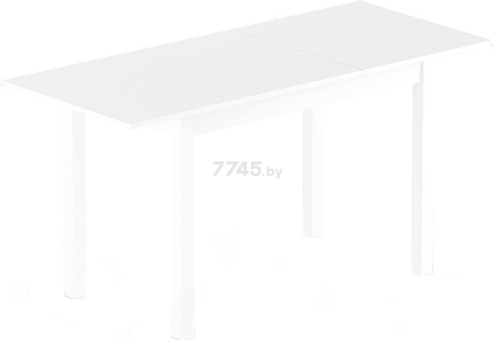 Стол кухонный ЭЛИГАРД Lite белый матовый 110-150х64х76 см (60771) - Фото 2