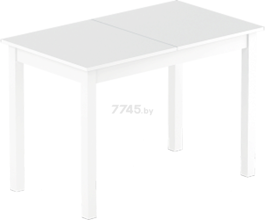 Стол кухонный ЭЛИГАРД Lite белый матовый 110-150х64х76 см (60771)