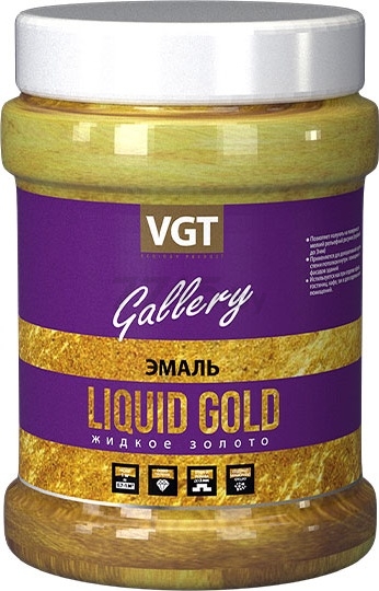 Эмаль акриловая VGT ВД-АК-1179 Liquid Жидкое золото 0,23 кг
