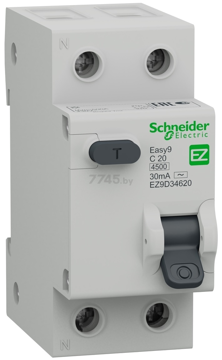 Дифавтомат SCHNEIDER ELECTRIC Easy9 1P+N C20 тип AC 30мА (EZ9D34620)