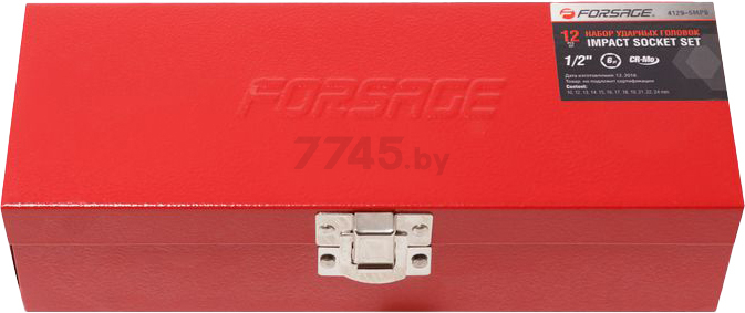 Набор головок ударных 1/2" 6 граней 12 предметов FORSAGE (F-4129-5MPB) - Фото 2