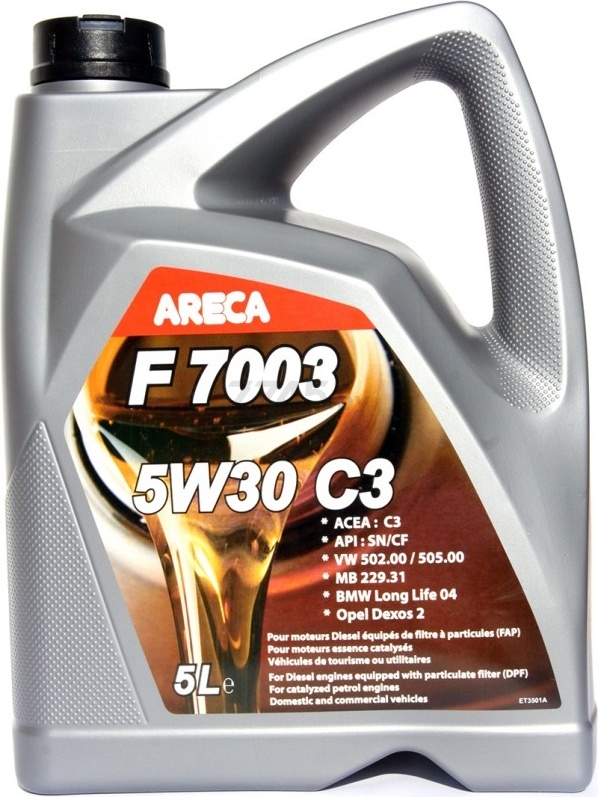 Моторное масло 5W30 синтетическое ARECA F7003 C3 5 л (11132)
