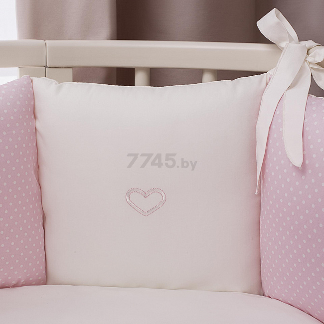 Комплект в кроватку PERINA Неженка Oval розовый 7 предметов (НО7.3-125х75) - Фото 4