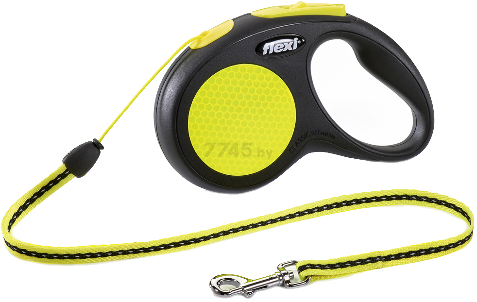 Поводок-рулетка для собак FLEXI New Classic Neon S трос 5 м до 12 кг (20911)