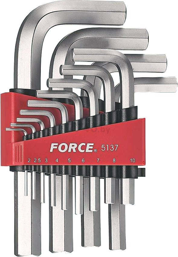 Набор ключей шестигранных 2-19 мм 13 предметов FORCE (5137)