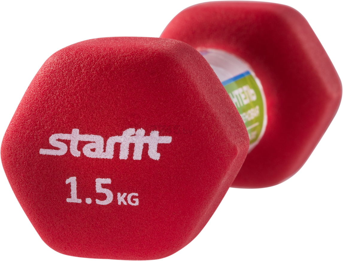 Гантель неопреновая STARFIT 1,5 кг (DB-201) - Фото 2