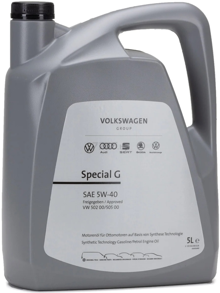 Моторное масло 5W40 синтетическое VAG Special G 5 л (GS55502M4)