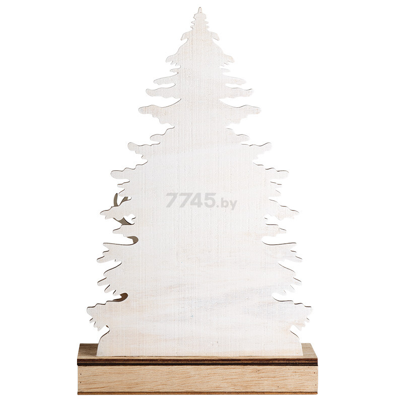Фигура деревянная с подсветкой NEON-NIGHT Елочка с оленем 18х7х29 см (504-001) - Фото 6