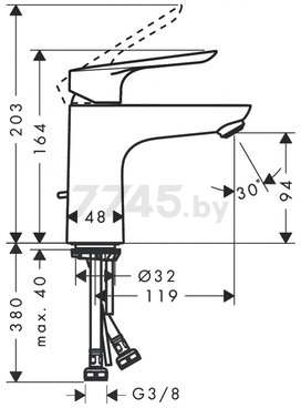 Набор смесителей HANSGROHE Logis E (71177000+71415000+26532400) - Фото 4