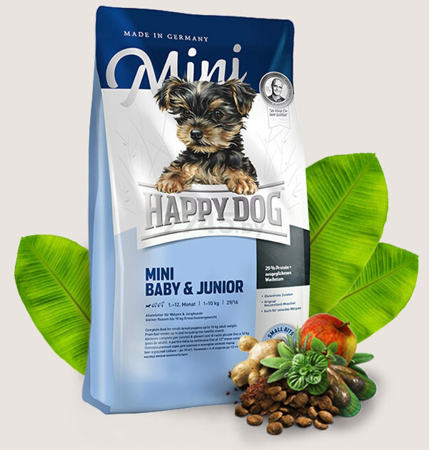 Сухой корм для щенков HAPPY DOG Mini Baby & Junior 8 кг (60580) - Фото 2