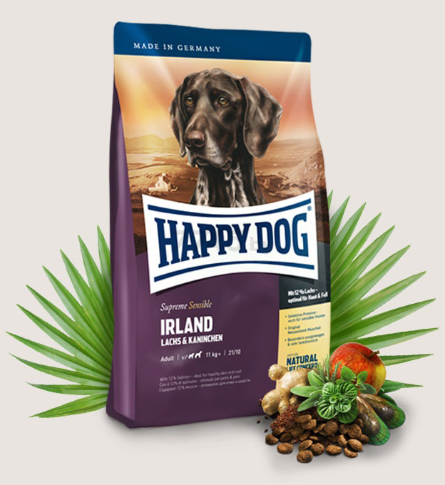 Сухой корм для собак HAPPY DOG Irland лосось и кролик 4 кг (03537) - Фото 3