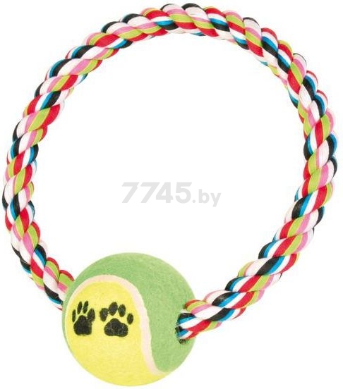 Игрушка для собак TRIXIE Dentafun Кольцо с мячом d 18 см (3266)