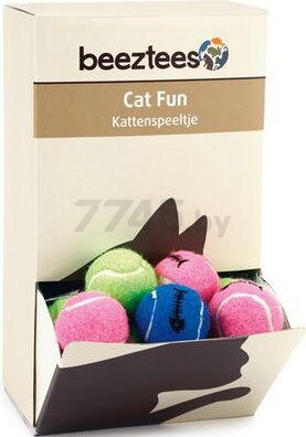 Игрушка для кошек BEEZTEES Теннисный мяч с колокольчиком d 4 см (8712695093855) - Фото 2