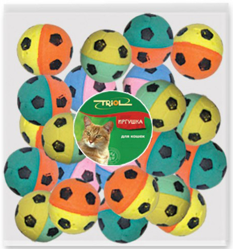Игрушка для кошек TRIOL Мяч футбольный 02 d 4 cм 25 штук (22131015)