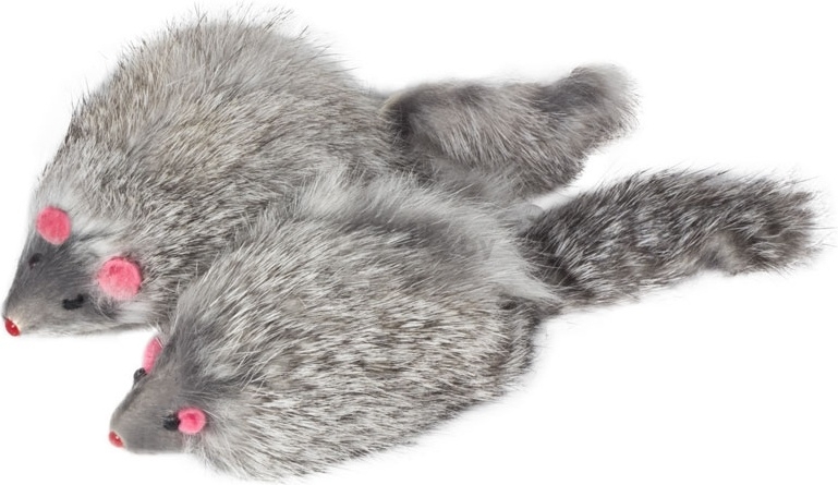 Игрушка для кошек TRIOL Мышь серая M004G 9-10 см 24 штуки (22161007)