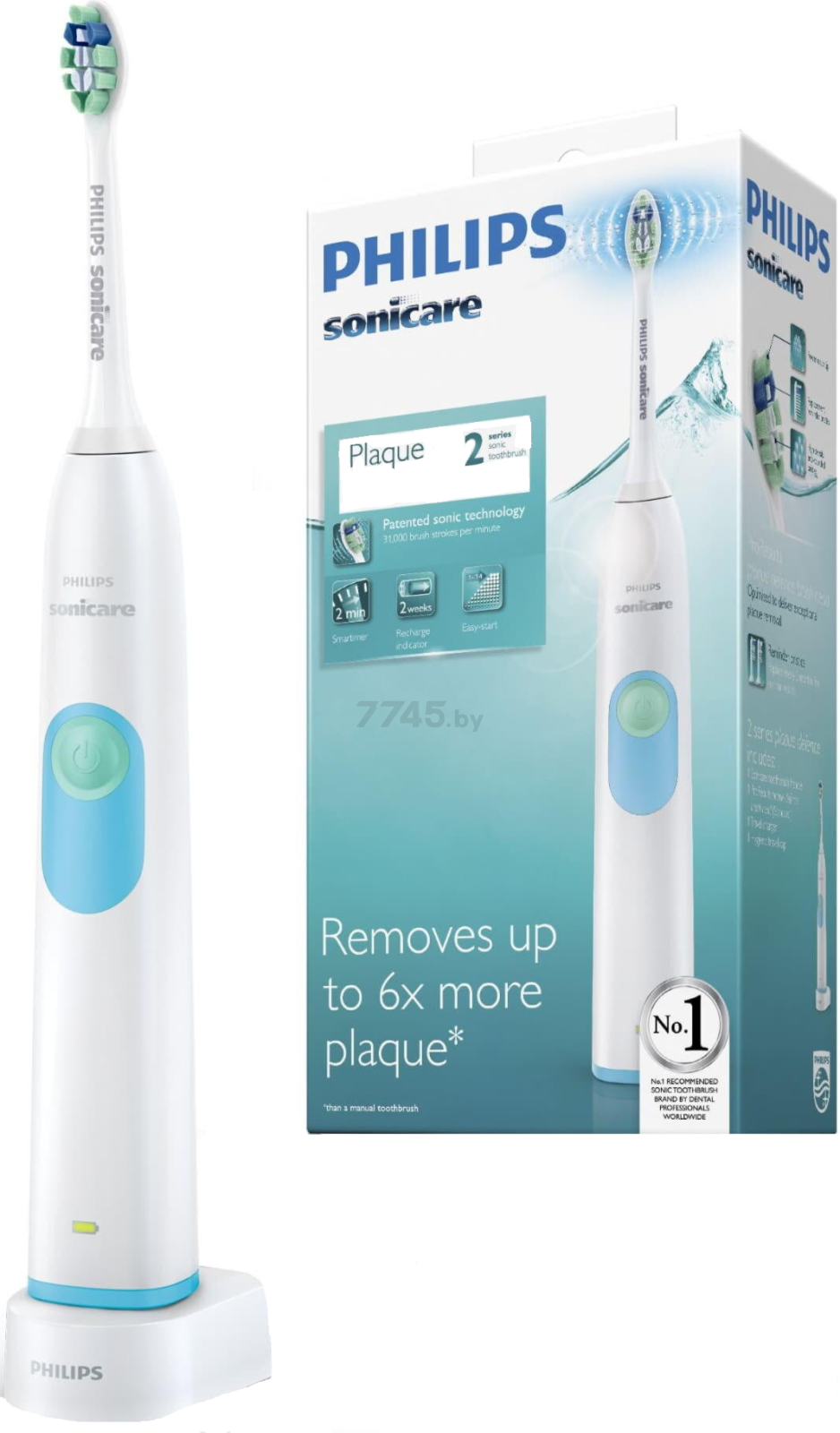 Зубная щетка электрическая PHILIPS Sonicare 2 Series Plaque Control 9720 (HX6231/01)