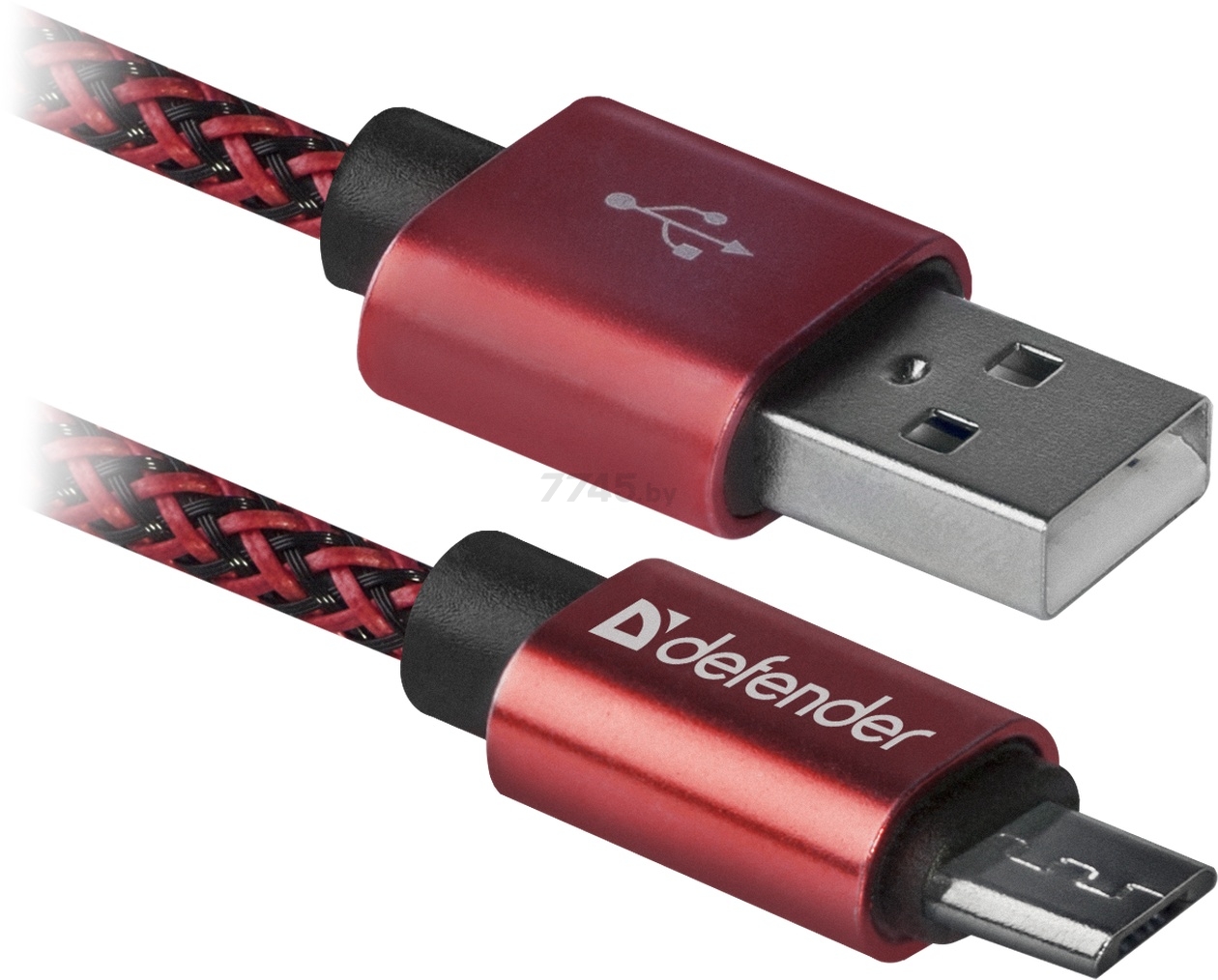 Кабель DEFENDER USB08-03T PRO USB-A - MicroUSB красный (87801) - Фото 2