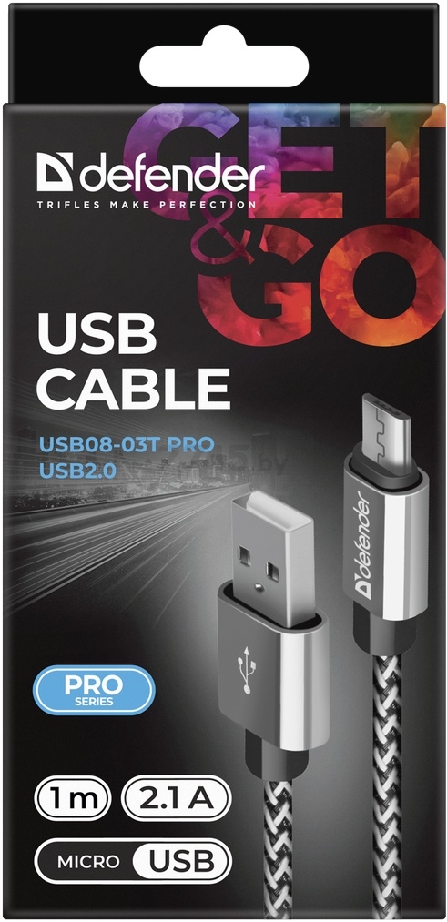 Кабель DEFENDER USB08-03T PRO USB-A - MicroUSB белый (87803) - Фото 3