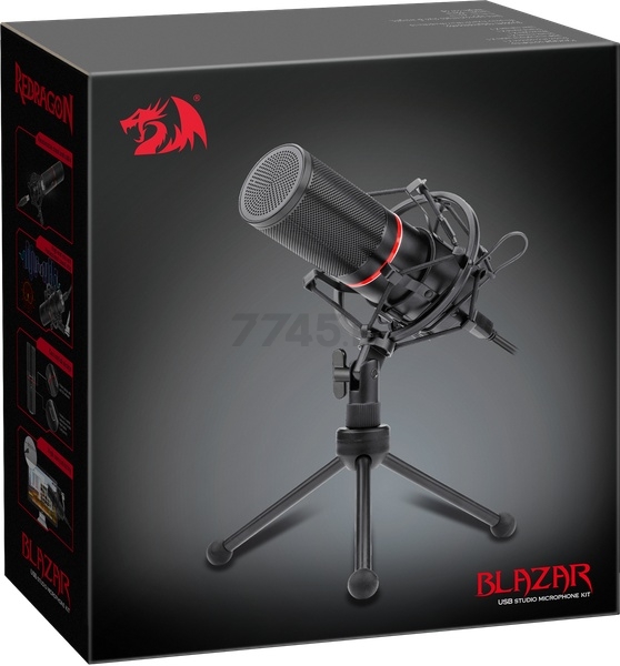 Игровой микрофон REDRAGON Blazar GM300 черный (77640) - Фото 4