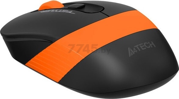 Мышь беспроводная A4TECH Fstyler FG10 черная/оранжевая - Фото 2