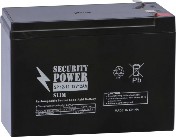 Аккумулятор для ИБП SECURITY POWER SP 12-12 F2 Slim (8372)