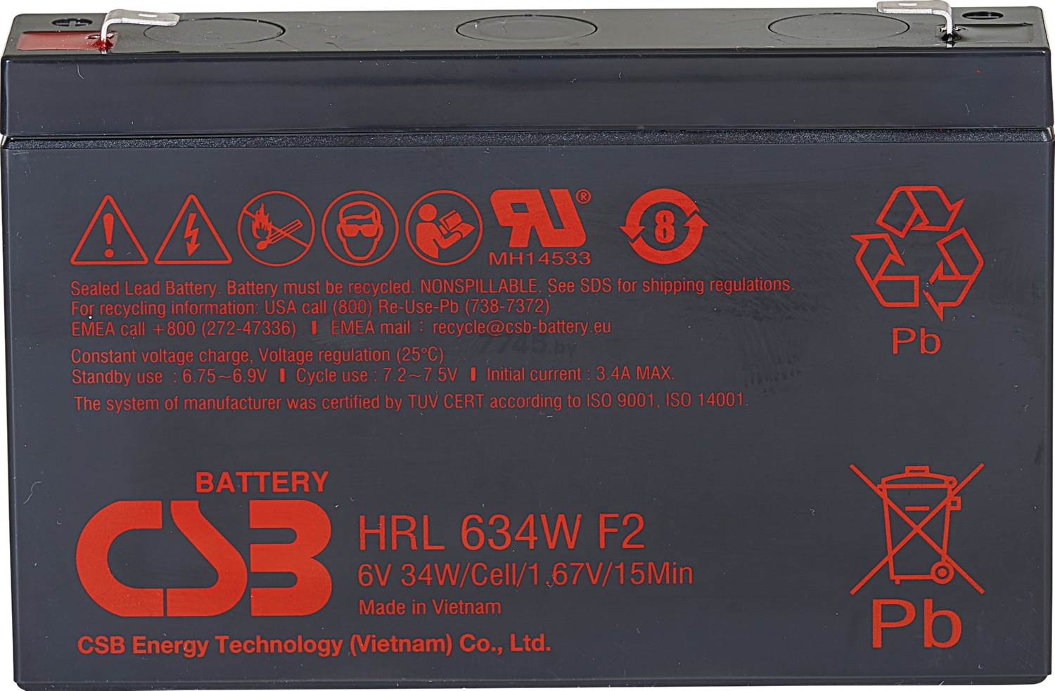 Аккумулятор для ИБП CSB HRL 634W (7607)