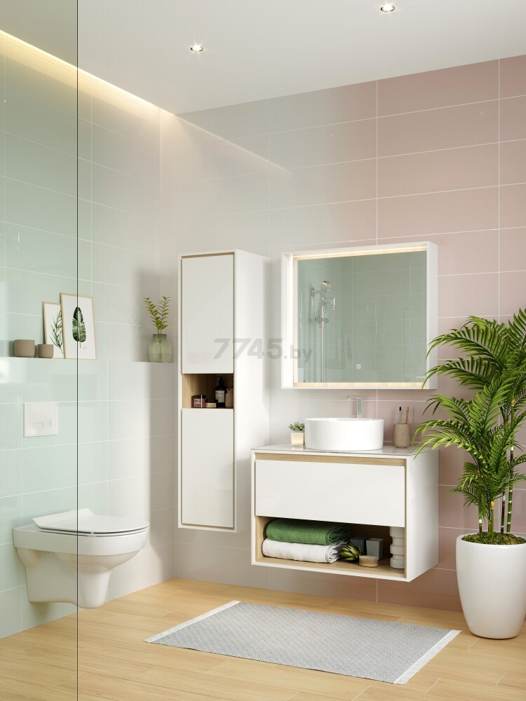 Зеркало для ванной с подсветкой CERSANIT Louna 80 (SP-LU-LOU80-Os) - Фото 8
