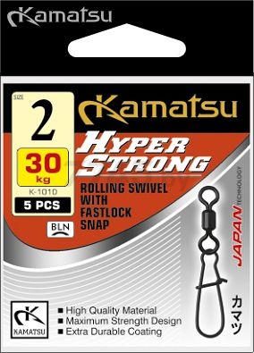 Вертлюг рыболовный KAMATSU Hyper Strong RS K-1010 №10 10 штук (580252010)