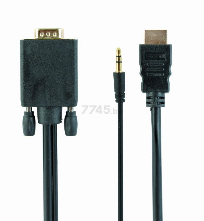 Кабель GEMBIRD Cablexpert HDMI to VGA+3.5mm Jack (A-HDMI-VGA-03-6) - Фото 2
