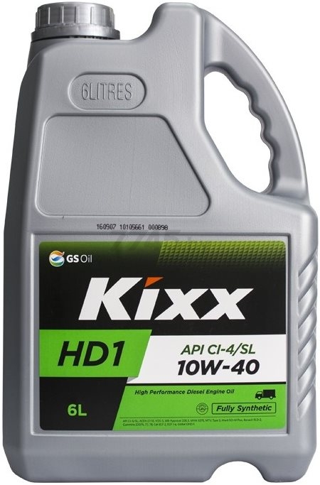 Моторное масло 10W40 полусинтетическое KIXX HD1 6 л (L2061360E1)