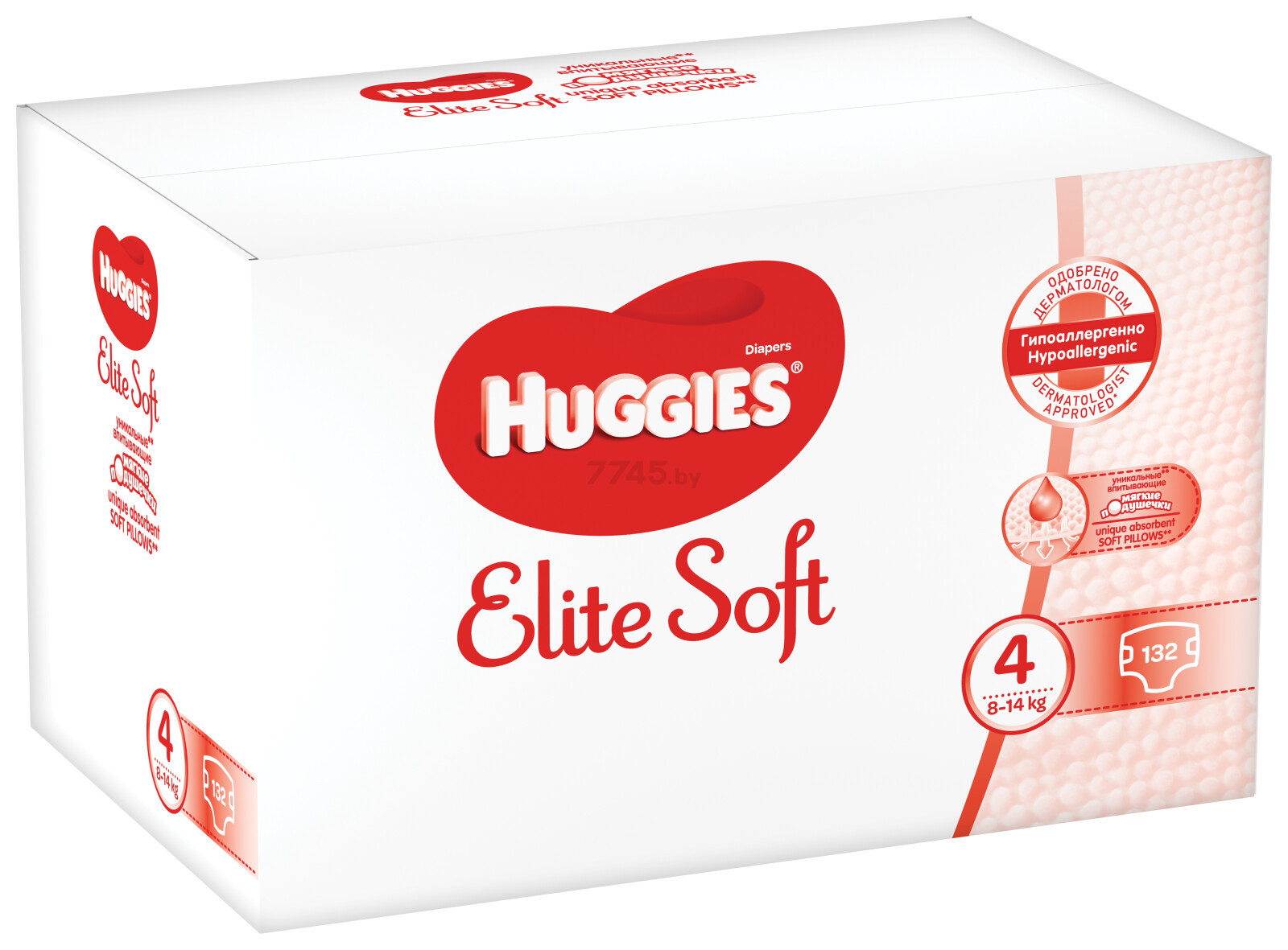 Подгузники HUGGIES Elite Soft 4 Maxi 8-14 кг 132 штуки (5029054566220) - Фото 2