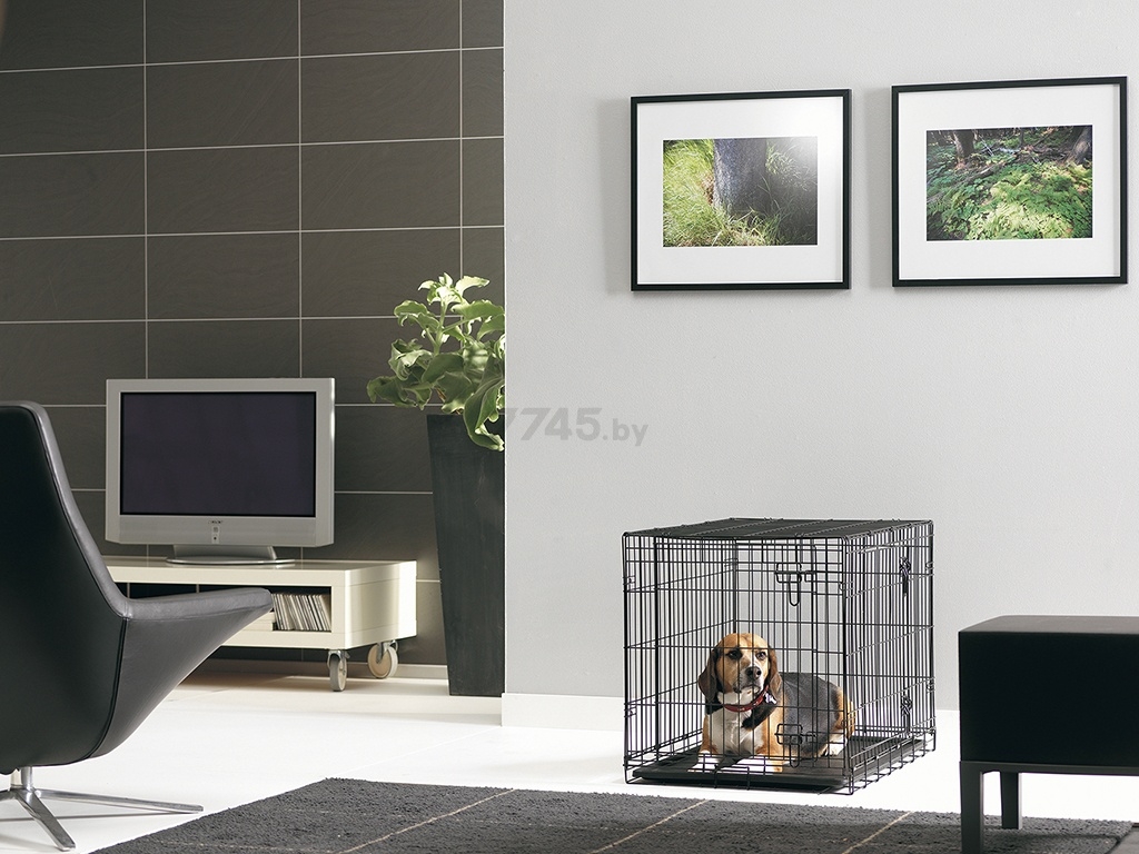 Клетка для животных SAVIC Dog Cottage 91x57x62 см черная (33130011) - Фото 4