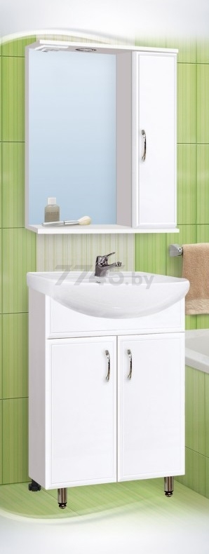 Шкаф с зеркалом для ванной VAKO Венеция 600 (10250) - Фото 3