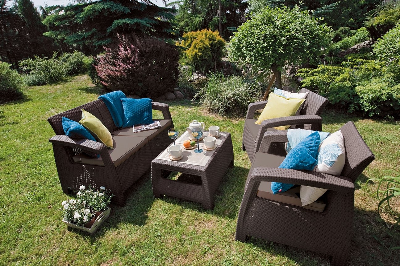 Комплект мебели садовой KETER Corfu Set коричневый (223201) - Фото 2
