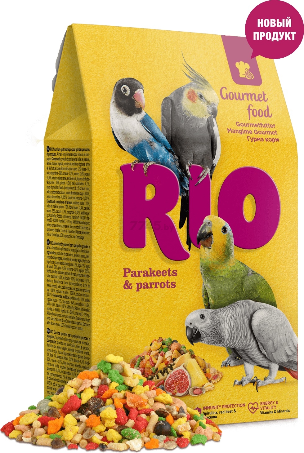 Корм для средних и крупных попугаев RIO Гурмэ 0,25 кг (4602533786497) - Фото 2