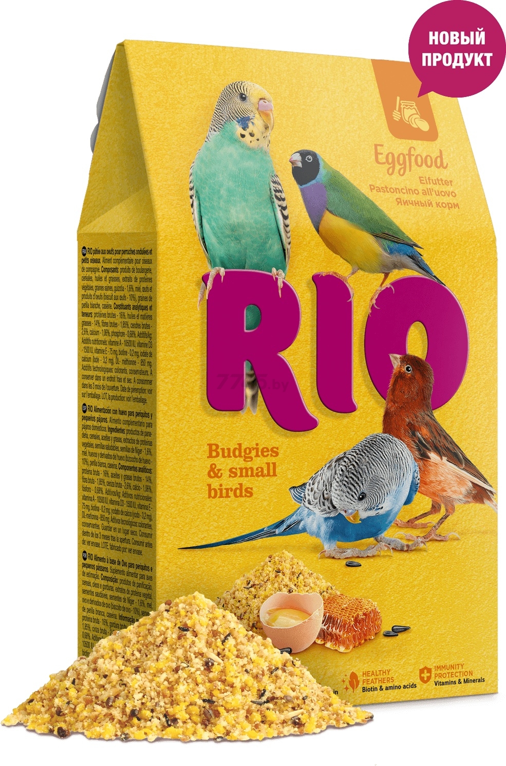 Корм для волнистых попугаев RIO Яичный 0,25 кг (4602533786466) - Фото 2