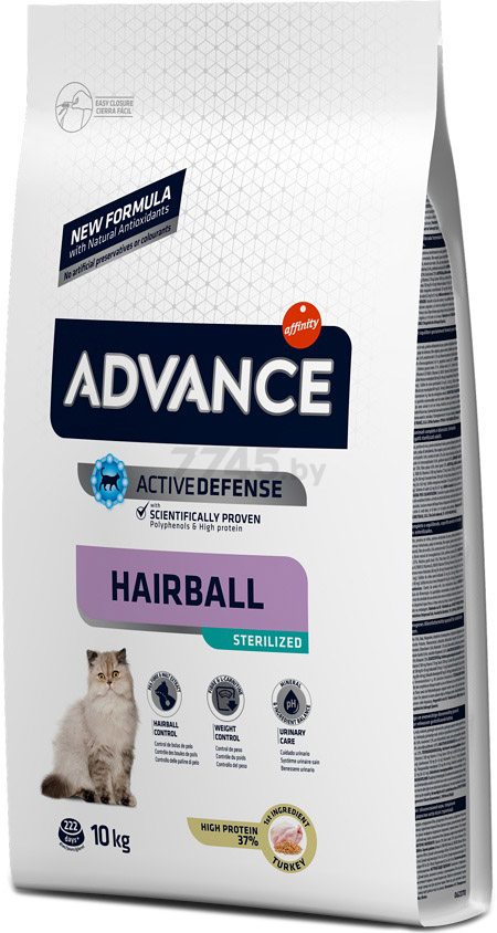 Сухой корм для стерилизованных кошек ADVANCE Hairball Sterilised 10 кг (8410650218656)
