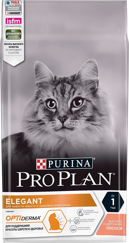 Сухой корм для кошек PURINA PRO PLAN Derma Care лосось 10 кг (8445290676580) - Фото 3