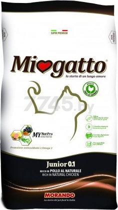 Сухой корм для котят MORANDO Miogatto Junior курица 0,4 кг (8007520086004)