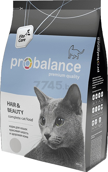 Сухой корм для кошек PROBALANCE Hear&Beauty Красивая шерсть и здоровая кожа 0,4 кг (4607004706547) - Фото 2
