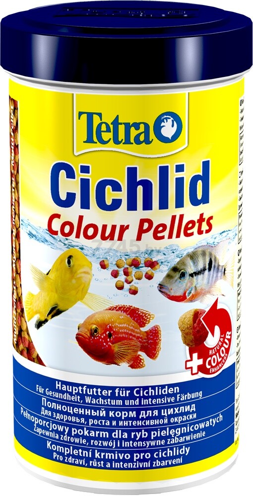 Корм для рыб TETRA Cichlid Colour Pellets 0,5 л (4004218197343)