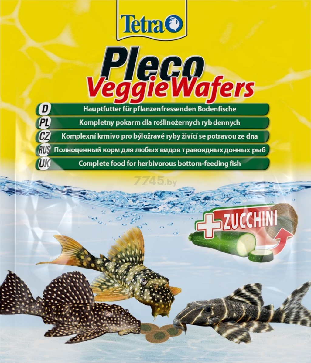 Корм для рыб TETRA Pleco Veggie Wafers 15 г (4004218257313)
